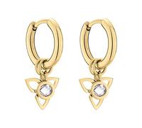 Tamaris Creolen TJ-0017-E-15 Flower aus Edelstahl Gold Damen