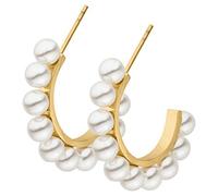 Tamaris Damen Ohrstecker Franka Edelstahl Goldfarben mit Zuchtperlen TJ181