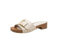 Tamaris Damen Pantolette mit Keilabsatz, beige, 40 EU
