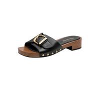 Tamaris Damen Pantolette M2731246 Leder Keilabsatz Schwarz Größe 36 EU