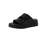 Tamaris Damen Pantolette mit Keilabsatz Leder, schwarz, 38 EU