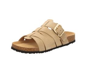 Tamaris Damen-Pantolette mit Tieffußbett Taupe-Beige 41