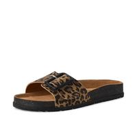 Tamaris Damen Pantoletten – Rosa, Leopard, atmungsaktiv, breit, mit Dämpfung – Größe 36 EU