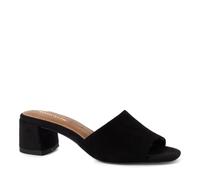 Tamaris Damen Pantoletten, Frauen Clogs, Pantoletten,TOUCHit-Fußbett,Heart and Sole,Lifestyle,modisch,klassisch,modern,rot,Black Suede,37 EU