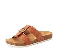 Tamaris Damen Pantoletten, Frauen Clogs, Pantoletten,TOUCHit-Fußbett,modern,Nieten,Schleifen,Strass-Steine,schwarz,braun,Rose,blau,TAN,37 EU