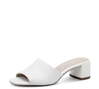 Tamaris Damen Pantoletten, Frauen Clogs, Pantoletten,TOUCHit-Fußbett,Pepper,Pflege-leicht,qualitaet,robust,stabil,trage-Komfort,White,36 EU