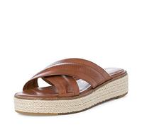 Tamaris Leder-Pantoletten in Cognac - 39% | Größe 36 | Damen Pantoletten