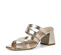 Tamaris Damen Pantoletten, Frauen Slipper,TOUCHit-Fußbett,Schlupfschuhe,schluepfschuhe,Slipper,Slides,Slip-ons,Mules,Light Gold,37 EU