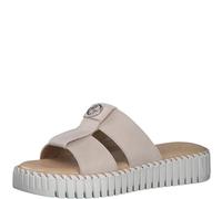 Tamaris Damen Plateau Mules Leder Keilabsatz Sommer; ANTELOPE NUBUC/braun; 39 EU