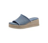 Tamaris Damen Plateau Mules Textil Sommer; DENIM/blau; 37 EU