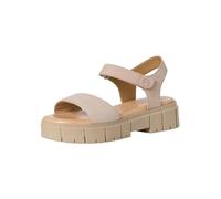 Tamaris Damen Plateau Sandalen Leder Blockabsatz Sommer; ANTELOPE/braun; 40 EU