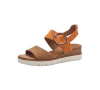 Tamaris Damen Sandalette CAMEL COMB Plateau Leder Braun Größe 37