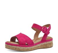 Tamaris Damen Plateau Sandalen Leder Sommer; FUXIA/pink; 40 EU
