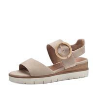 Tamaris Damen Plateau Sandalen Leder Sommer; IVORY UNI/beige; 38 EU