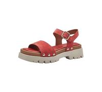 Tamaris Damen Plateau Sandalen Leder Sommer; RED/rot; 39 EU