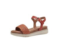 Tamaris Damen Plateau Sandalen Textile Vegan Sommer; ORANGE/orange; 36