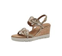 Tamaris Damen Plateau Sandalen Vegan Keilabsatz Sommer; ALMOND/braun; 40