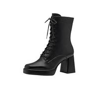 Tamaris Damen Plateaustiefeletten, Frauen Stiefeletten,TOUCHit-Fußbett,halbstiefel,Kurzstiefel,uebergangsschuhe,Black,37 EU