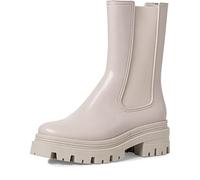 Tamaris Damen Stiefelette Plateau Lederimitat Wechselfußbett Grau Größe 41