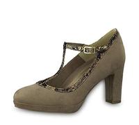 Tamaris Damen Pumps 24413-23, Frauen Riemchen Pumps, Women's Women Woman Abend Feier Absatzschuhe feiner halteriemen,Antelope/Snake,40 EU / 6.5 UK