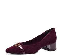 Tamaris Damen Pumps Blockabsatz bequem; Merlot, EU 37