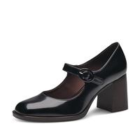 Tamaris Damen Pumps Blockabsatz Vegan; Black Brush, EU 39
