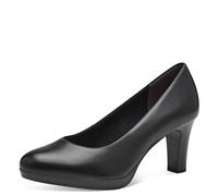 Tamaris Damen Pumps Leder Blockabsatz bequem; Black, EU 35