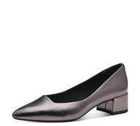 Tamaris Damen Pumps Leder Blockabsatz bequem; Pewter, EU 41