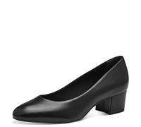 Tamaris Damen Pumps Leder Blockabsatz; Black Leather/schwarz; 36 EU