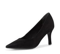 Tamaris Damen Pumps Leder Stilettoabsatz bequem; Black Structure, EU 41