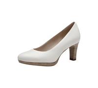 Tamaris Damen Pumps Leder, weiß, 37 EU