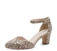 Tamaris Damen Pumps Textil, beige, 41 EU