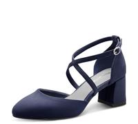 Tamaris Damen Pumps mit Blockabsatz, blau, 40 EU