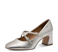 Tamaris Damen Pumps mit Blockabsatz, metallic, 38 EU
