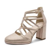 Tamaris Damen Pumps mit Blockabsatz, metallic, 41 EU