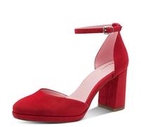 Tamaris Damen Pumps mit Blockabsatz, rot, 36 EU