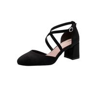 Tamaris Damen Pumps mit Blockabsatz, schwarz, 36 EU