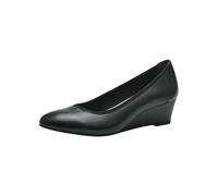 Tamaris Damen Pumps mit Keilabsatz Leder, schwarz, 42 EU