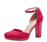 Tamaris Damen Pumps mit Riemchen Textil Vegan Blockabsatz; PINK/pink; 40