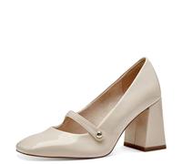 Tamaris Damen Pumps mit Riemchen Vegan Blockabsatz; Ivory/beige; 38