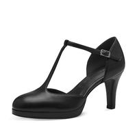 Tamaris Damen Pumps mit Riemchen Vegan Stilettoabsatz; Black MATT/schwarz; 40