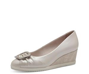 Tamaris Damen Pumps Spange Keilabsatz Antislide Touchit Fußbett 1-22323-44, Größe:39 EU, Farbe:Beige
