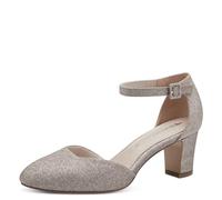 Tamaris Damen Pumps mit Riemen Vegan Blockabsatz; ROSE GLAM/rosa; 41 EU