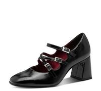 Tamaris Damen Pumps Synthetik, schwarz, 42 EU | 1-22458-45 - Schließe, Blockabsatz 7 cm, ANTIslide & ANTIshokk Funktion