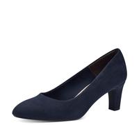 Tamaris Damen Pumps Textil Blockabsatz Vegan; Navy, EU 35