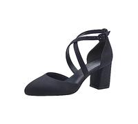 Tamaris Damen Pumps Textil Blockabsatz Vegan; Navy, EU 42