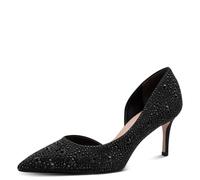 Tamaris Damen Pumps Textil, schwarz, 36 EU