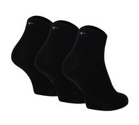 Tamaris Damen Quartersocken, 3er Pack - Comfort Cotton Quarter, einfarbig Schwarz 39-42