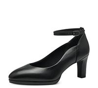 Tamaris Damen Riemchen Pumps, Frauen Absatzschuhe,TOUCHit-Fußbett,hochhackige Schuhe,Ausgehschuhe,Abendschuhe,Black Leather,38 EU