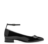 Tamaris Damen Riemchenballerinas, Frauen Flats,Ausgehschuhe,Abendschuhe,slip-ons,Riemchen,knöchelriemchen,Ballerinen,BLACK PATENT,40 EU